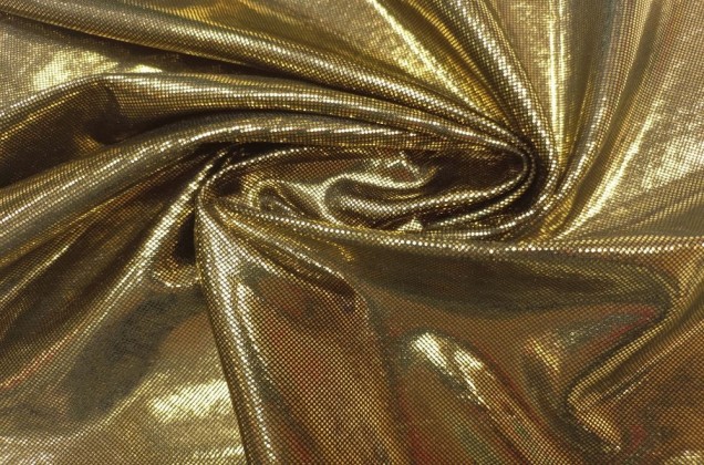 Парча стрейч, желтое золото на черной основе, 170 гр 1