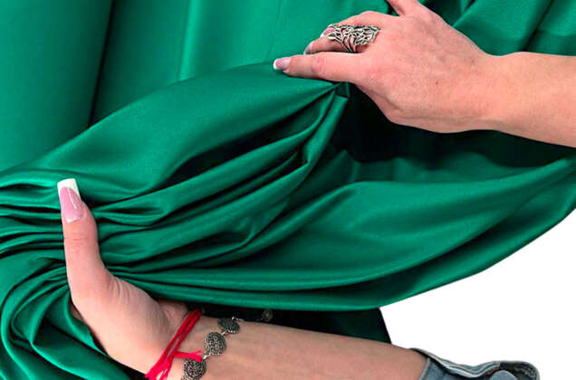 Свадебный сатин матовый, цвет светлый изумруд, арт.31, Турция 1