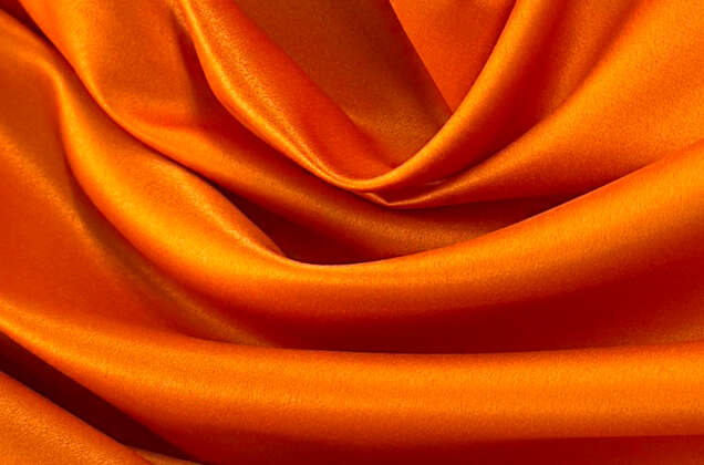 Свадебный сатин матовый, цвет оранжевый, арт.14, Турция