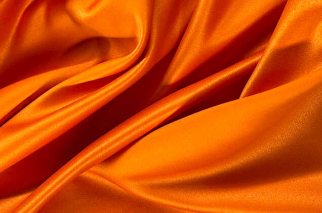 Свадебный сатин матовый, цвет оранжевый, арт.14, Турция 1