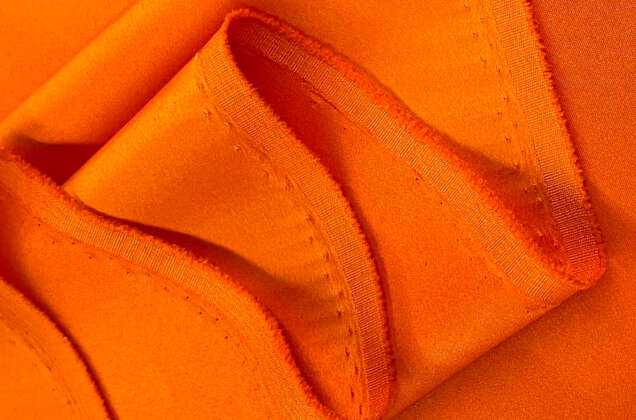 Свадебный сатин матовый, цвет оранжевый, арт.14, Турция 2