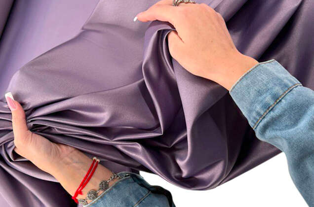 Свадебный сатин матовый, цвет сиреневый, арт.56, Турция 1