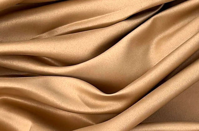 Свадебный сатин матовый, песочного цвета, арт.53, Турция 1