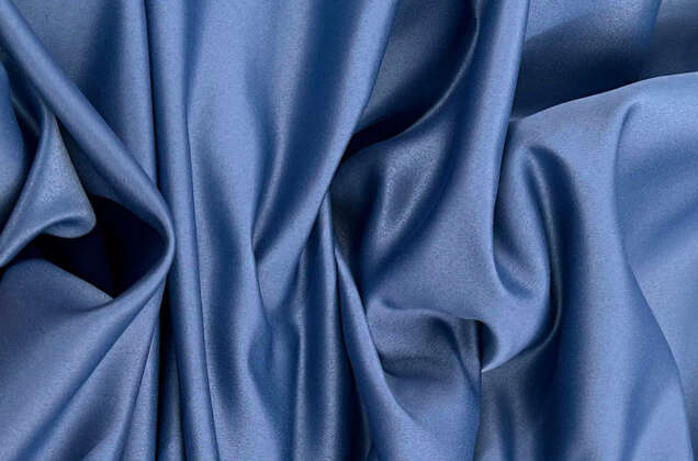Свадебный сатин матовый, цвет синий, арт.50, Турция 1