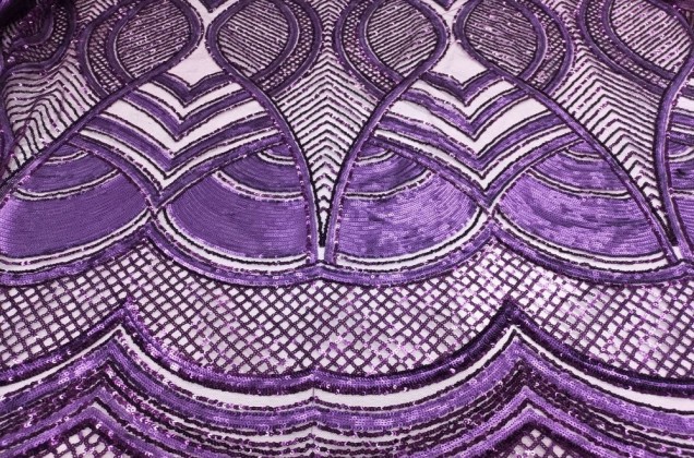 Крупные пайетки, Полосы и узоры фиолетовый цвет 5
