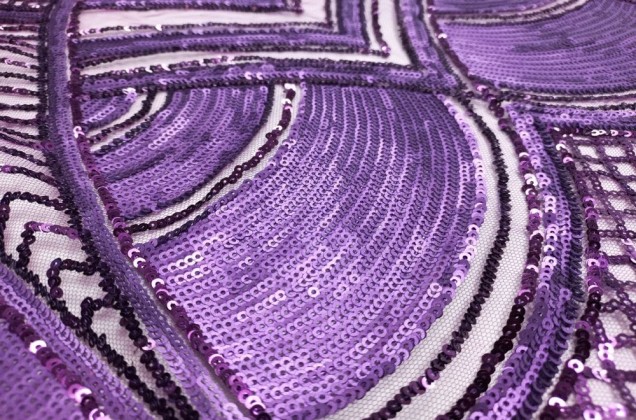 Крупные пайетки, Полосы и узоры фиолетовый цвет 4