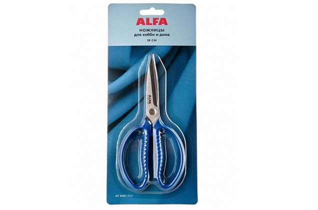 Ножницы для хобби и дома, ALFA, 18 см