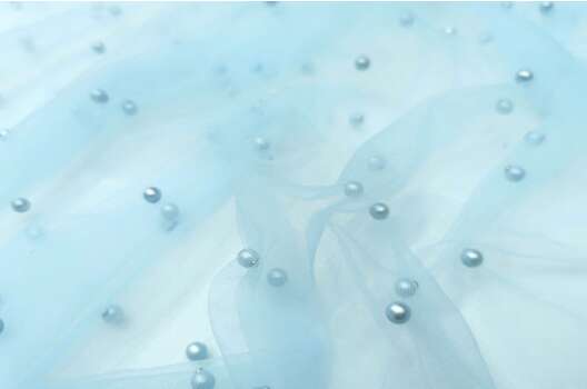 Сетка с бусинами, морозный голубой