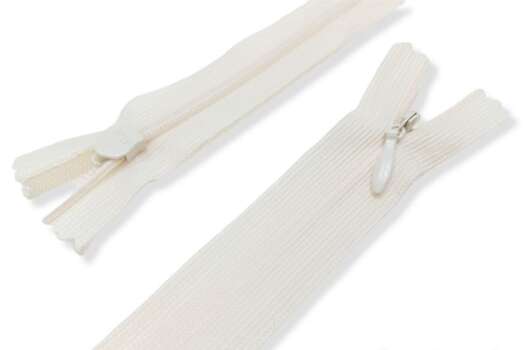 Молния потайная гардения (306), тип 3, неразъемная, 50 см, Турция