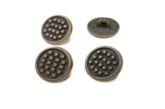 Пуговица металлическая на ножке, 17 мм, Ж-32