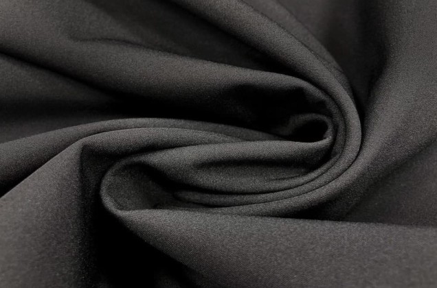 Курточная ткань Софтшелл с мембраной, черный/серый (59817) 1