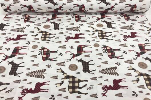 Дак (DUCK) Олени на белом фоне