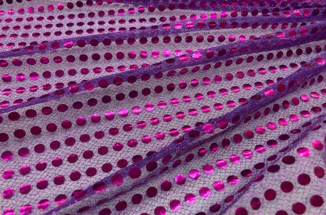 Пайеточная ткань Копейка, фиолетовый 1