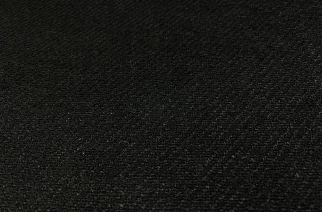Костюмно-пальтовая шерсть в рубчик черная 3