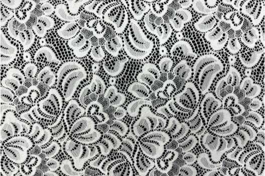 Кружевное полотно Цветочная изгородь белое