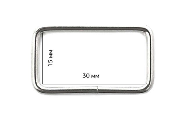 Рамка металлическая, 30х15 мм, никель