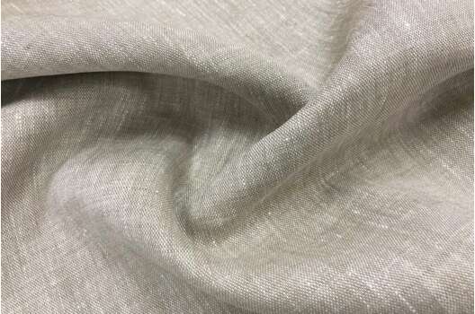 Лен постельный 11С56 (133) бежево-серый цвет, 260 см