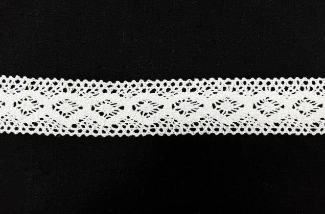 Кружево вязаное, 40 мм, белое 2