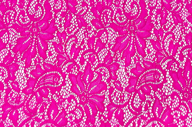 Кружевное полотно стрейч, Цветочное, малиновое