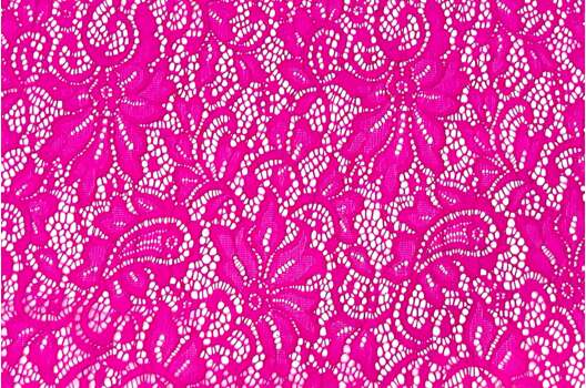 Кружевное полотно стрейч, Цветочное, малиновое