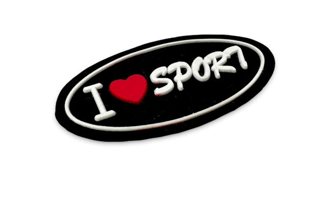 Нашивка I LOVE SPORT, 5.2х2.9 см 1