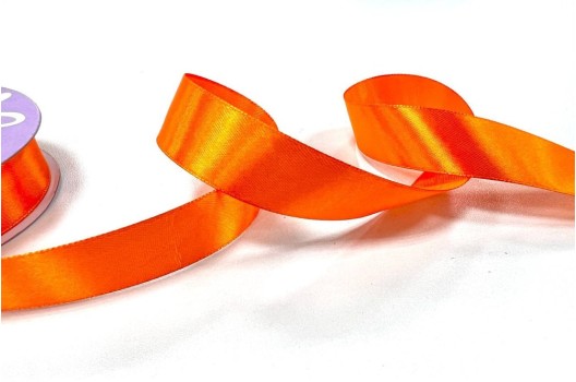 Лента атласная IDEAL, 25 мм, ярко-оранжевая (3020)