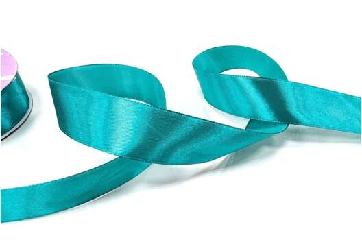 Лента атласная IDEAL, 25 мм, сине-зеленая (3154)