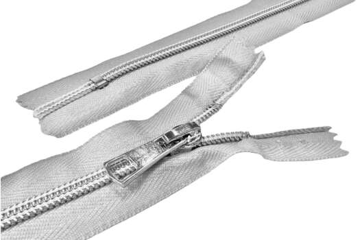 Молния спиральная, 18 см, серая, неразъемная