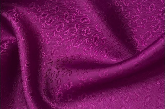 Подкладка жаккардовая Огурцы, пурпурный, N 143