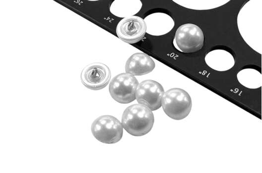 Пуговица пластиковая A513 на ножке, пластик, белая, 12.5 мм