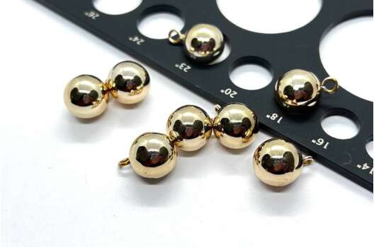 Пуговица пластиковая на ножке, золотая, 11,5 мм, П-86