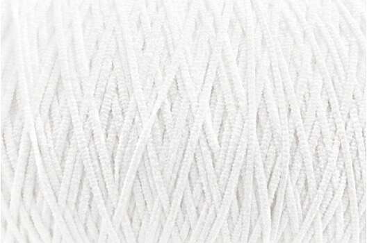 Резинка шляпная плоская, бархатистая, 3 мм, белая