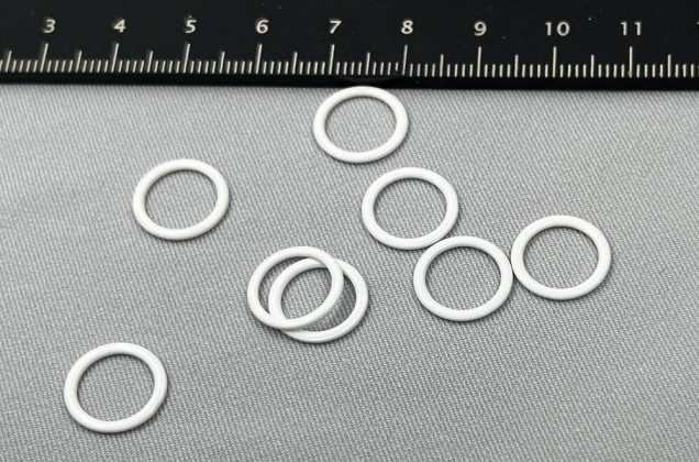 Кольцо для бюстгальтера, металл, белое, 10 мм 2