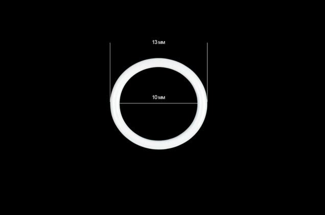 Кольцо для бюстгальтера, металл, белое, 10 мм