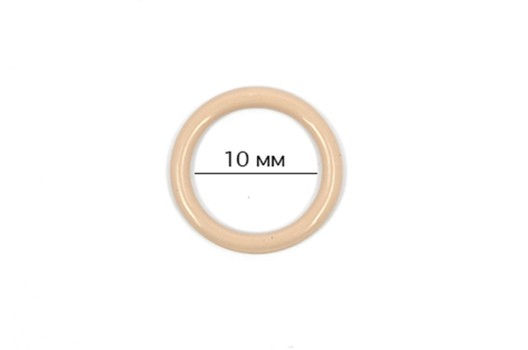 Кольцо для бюстгальтера, металл, розово-бежевый, 10 мм