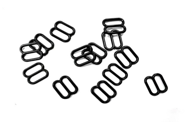 Регулятор для бюстгальтера, пластик, черный, 10 мм 1