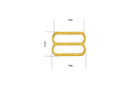 Регулятор для бюстгальтера, металл, золотой, 10 мм