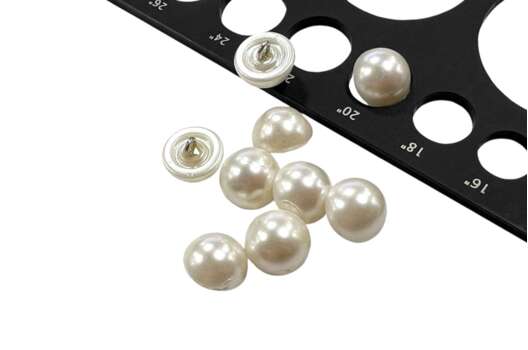 Пуговица на ножке A513, пластик, молочная, 12.5 мм