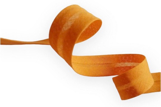 Бейка хлопковая, 15 мм, оранжевая (158)