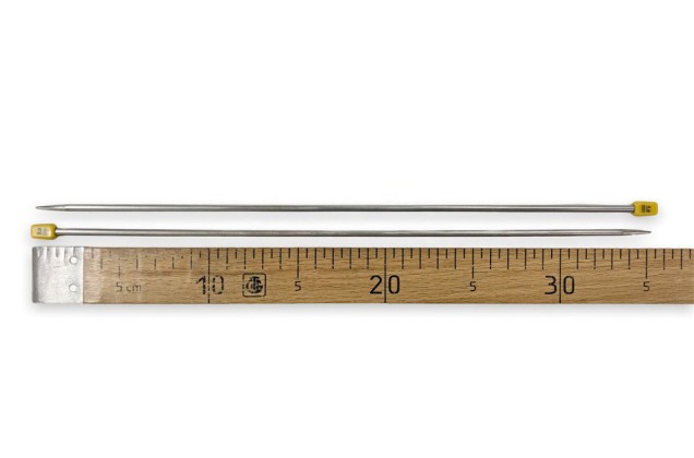 Спицы для вязания прямые Maxwell Gold, металл 5 мм /35 см (2 шт)