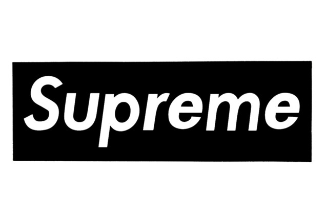 Термонаклейка, Supreme, бело-черный, 18х6 см