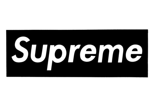 Термонаклейка, Supreme, бело-черный, 18х6 см