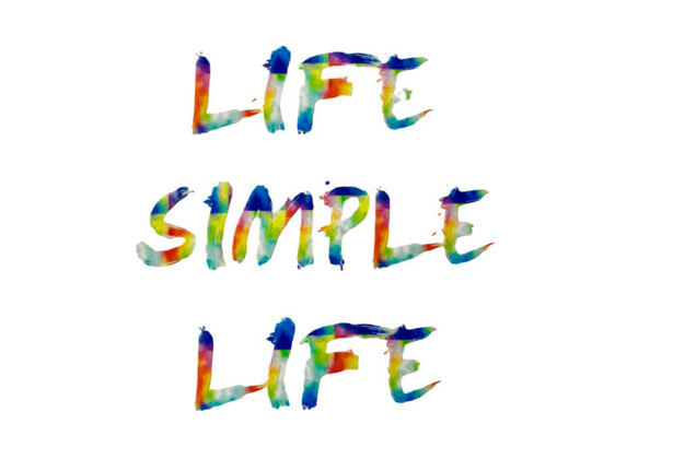 Термонаклейка, Life Simple Life, 7.3х7 см