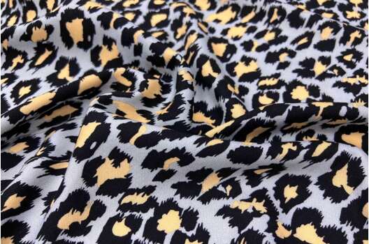 Вискоза BELMANDO, Леопард на голубом