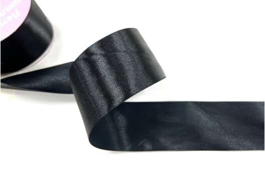 Лента атласная IDEAL, 50 мм, черная (3173)