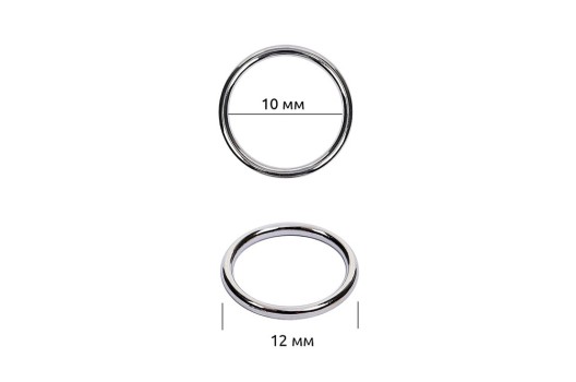 Кольцо для бюстгальтера, металл, никель, 10 мм
