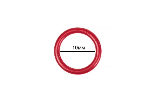 Кольцо для бюстгальтера, металл, красный, 10 мм