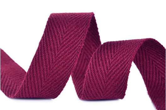 Тесьма киперная, 15 мм, бордовая (178)