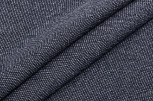 Костюмно-плательная ткань с вискозой, серо-синяя, Китай 1