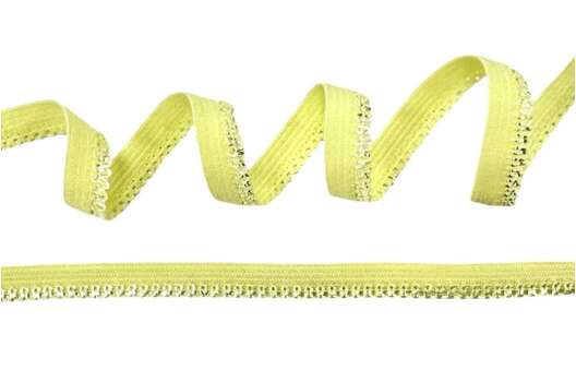 Резинка бельевая (ажурная) 10 мм, пастельно-желтая